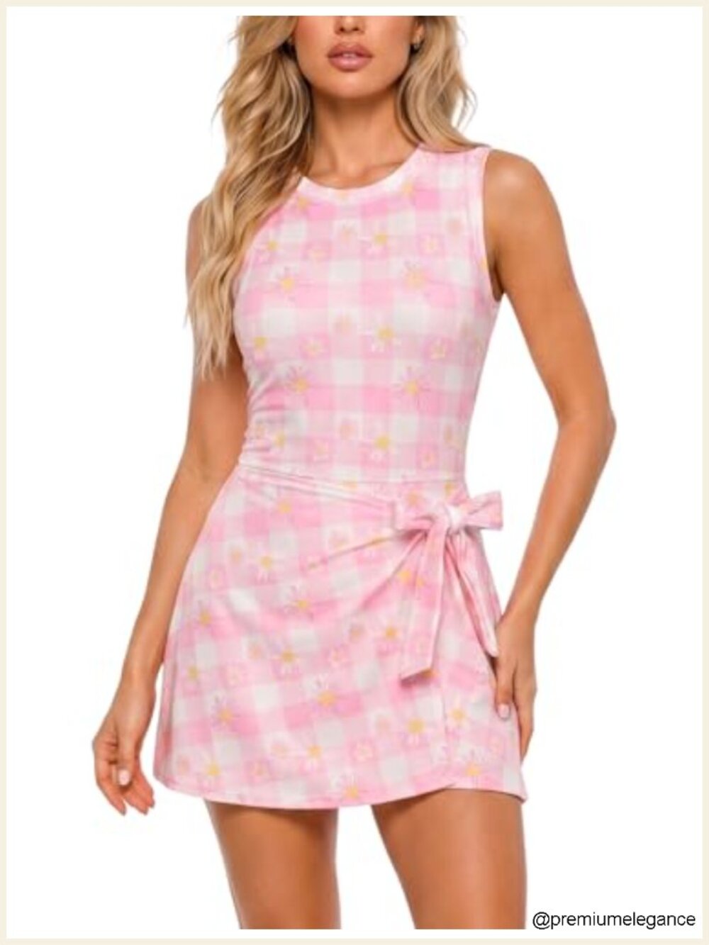 Tennis Dress Built-in Shorts Athletic Golf Workout Wrap Skirt